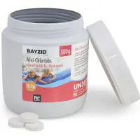 Höfer Chemie 1x500 g BAYZID Mini 2,7g pH-neutrale Chlortabs für kleine Pools geeignet