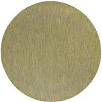 Carpetsale24 In- & Outdoor Teppich - Wetterfestes Flachgewebe in Sisal-Optik mit Bordüre, Küchenteppich, Terrasse, Wohnzimmer Grösse: 160 cm Rund