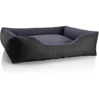 BedDog Hundebett TEDDY, Hundesofa,(XL) ca. 100x85x23cm,THE-ROCK (schwarz/grau)