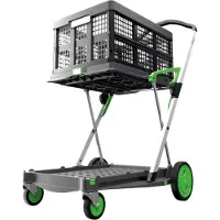 Soennecken Klapptrolley Kunststoff/Aluminium grau/grün