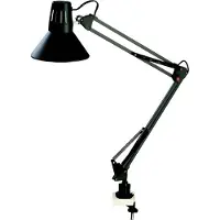 Alco Tischleuchte, Metall, Schwarz, 2 Gelenke, E27, 230 V, 60 W, mit Tischklemme, ohne Leuchtmittel
