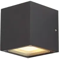 SLV SITRA CUBE Wandleuchte, würfelförmig, anthrazit, GX53, max. 9W