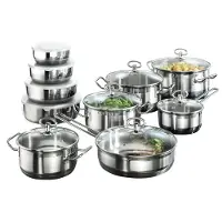 Kärcher Topfset Jasmin (Edelstahl, 20-teilig, inkl. Glasdeckel und Edelstahl Schüssel Set, Induktion)
