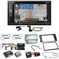 Pioneer AVIC-Z730DAB Navigation Bluetooth CD Einbauset für Audi A6 4B Facelift