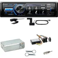 JVC KD-X561DBT Digitalradio Bluetooth USB Einbauset für Mercedes W210 ab 08/99