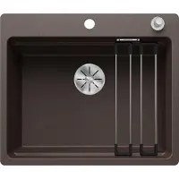BLANCO ETAGON, Bündiges Waschbecken, Rechteckig, Silgranit, Braun, 1 Becken, coffee