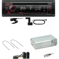 Kenwood KDC-BT450DAB Bluetooth Digitalradio Einbauset für Dacia Duster bis 2012