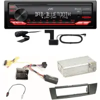 JVC KD-X282DBT Bluetooth DAB USB Einbauset für BMW E87 E81 E82 X1 E84
