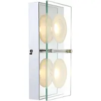 Etc-shop LED Wandlampe, Glasplatte, 2 flammig, L 25 cm