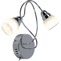 Esto LED Wandleuchte, 2 flammig, Metall, Chrom, B 35 cm