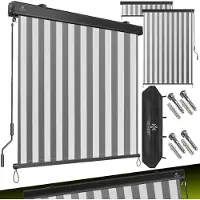 Kesser Senkrechtmarkise Außenrollo Handkurbelmechanismus Balkonrollo Sonnen & Sichtschutz Beschattung Sonnenschutz Außen Rollo mit Kurbel Markisenkasten Balkon & Terrasse Inkl. Montageset & Abdeckung
