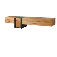 MASSIVMOEBEL24.DE MASSIVMOEBEL24 Lowboard Wildeiche 220x52x52 natur geölt/lackiert KITZBÜHEL #111