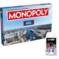 Winning Moves Monopoly - Kiel inkl. Top Trumps THW Kiel Brettspiel Gesellschaftsspiel Spiel Cityedition Stadtedition