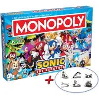 Winning Moves Monopoly - Sonic + 6 EXTRA Spielfiguren Gesellschaftsspiel Brettspiel Spiel