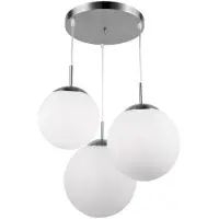 Globo LED Hängeleuchte, 3 Flammig, Kugeln, Glas satiniert, D 52 cm