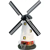 Etc-shop LED Solarleuchte, Windmühle, mehrfarbig, H 51 cm