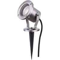 Globo RGB LED Steckleuchte, Edelstahl, Glas, Spot beweglich, H 30,5 cm