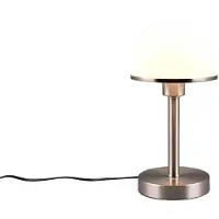 TRIO Tischlampe Joost Ii Nickel mit weißem Glas