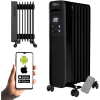 TroniTechnik Ölradiator Elektroheizung TT-OR 307 in Schwarz mit 7 Rippen und 1500 Watt, drei Heizstufen (600W, 900W, 1500W)
