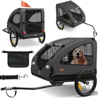 Kesser Hundeanhänger Boxer 2-in-1 Hundebuggy Fahrradanhänger groß ca. 250L Volumen - Inkl. Fahne und Tasche - 600D Oxford Canvas, Klappbar SmartSpace Concept, maximale Belastbarkeit: 45kg