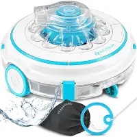 Kesser Poolroboter Poolreiniger Akku Aqua-9000 inkl. Transporttasche Pool Roboter für bis 80m² Pools, Li-Ion Akku max. 75 min, Kabellos Poolsauger Bodenreinigung Vollautomatisch Bodensauger