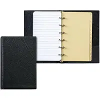 Brunnen Ringbuch A7 Kunstleder 6 Ringe 10mm incl. Einlage schwarz