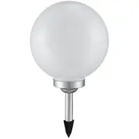 Etc-shop LED Solarleuchte, Kugel weiß, DM 25 cm, H 65 cm