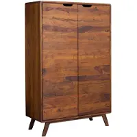 MASSIVMOEBEL24.DE MASSIVMOEBEL24 Highboard Sheesham 90x40x145 walnuss gewachst MALMÖ 2 #108
