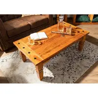MASSIVMOEBEL24.DE Couchtisch Akazie 135x75x40 honig lackiert OXFORD #0429