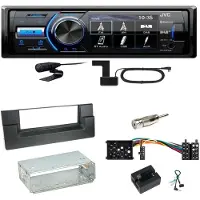 JVC KD-X561DBT Digitalradio Bluetooth USB Einbauset für BMW 5er E39 bis 09/2000