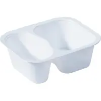 Duni 480x DUNIFORM PP-Schälchen 138 x 114 x 53 mm Weiß 2-Teilung