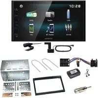 Kenwood DMX-125DAB Bluetooth MP3 USB Einbauset für Peugeot 307 Citroen C2 C3