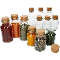 MamboCat 12er Set Gewürzgläser 6x 300ml + 6x 150ml + Korken, Aufbewahrung von Tee, Kräutern & Gewürzen