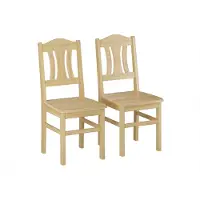 Erst-Holz Küchenstuhl robust Massivholzstuhl Kiefer Esszimmerstuhl Doppelpack oder Einzelstuhl V-90.71-26Doppelpack