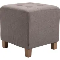 CLP Sitzhocker Pharao, antik-hell mit hochwertiger Polsterung | Farbe taupe