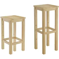 Erst-Holz Barhocker Kiefer Massivholz Tresenhocker wählbar in 60cm oder 80cm V-90.71-44-45
