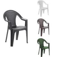 Inda Stapelstuhl Gartenstuhl Kunststoff Ischia Rattan-Optik