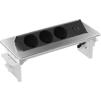 Kalb Material für Möbel kalb | 3er Flipup-Mehrfachsteckdose Voltaris mit USB A/C, 230VAC 16A