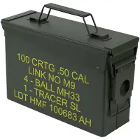 HMF Metallbox, US Ammo Box mit Schwerlastverriegelung 27,5 x 17,5 x 9,5 cm grün