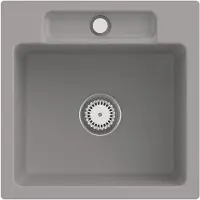Villeroy & Boch Keramikspüle 33451FKD, Siluet 50 S flat Flächenbündige Spüle - inkl.