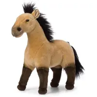 WNF Pluche by Bon Ton Toys - Plüschtier - Wildpferd (hellfuchs, 29cm) lebensecht Kuscheltier Stofftier Plüschfigur