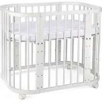 Waldin 5-in-1 Kinderbett mit Matratze Weiß