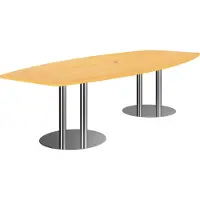 Hjh OFFICE PRO KARAT S 28 C - Karat Buche mit Säulenfuß/Chrom 280 x 130