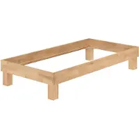 Erst-Holz Überlanges Bett Doppelbett Einzelbett Buche geölt wählbare Liegenflächenbreite V-60.87-220