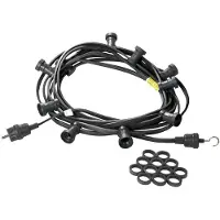 SPICELITE Illu-/Partylichterkette 10m - Außenlichterkette schwarz - Germany - 20 x E27 Schraubfassung