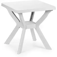 Inda Gartentisch Eckig Weiß 70x70x72cm Weiß