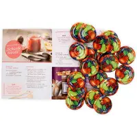 MamboCat 20er Set TO43 37ml/53ml Gläser Obstdekor Schraubdeckel Sturzgläser Gummidichtung + Rezeptheft