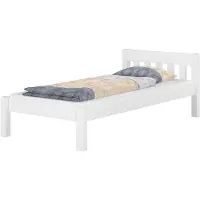 Erst-Holz Bettrahmen Einzelbett 80x200 Futonbett Kieferbett Massivholz weiß Zubehör wählbar V-60.38-08Wohne Zubehör