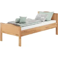 Erst-Holz Seniorenbett extra hoch Einzelbett 90x200 Massivholzbett Buche natur Zubehör wählbar V-60.70-09ohne Zubehör