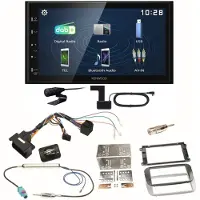 Kenwood DMX129DAB DAB+ Bluetooth Einbauset für Ford Focus Mondeo S-Max Galaxy